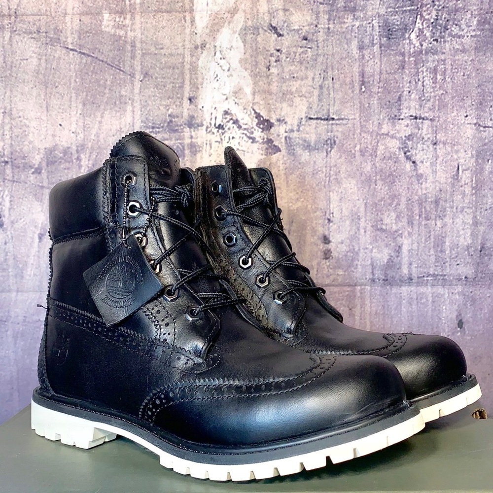 NEW TIMBERLAND WOMEN'S 6-INCH PREM BROGUE WP BOOTS - Picture 2 of 8